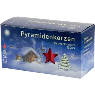 EWA Kerzen Pyramidenkerzen 50 Stück 7 cm rot