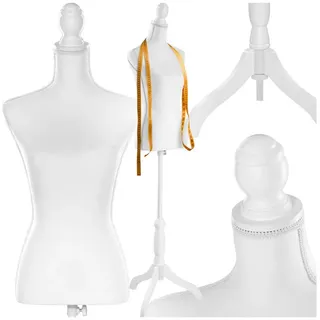 Tectake tectake® Schneiderpuppe, Torso, aus Schaumstoff, höhenverstellbar, 133 - 168 cm