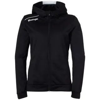 Kempa Player Kapuzenjacke WOMEN, in schwarz/weiß XS