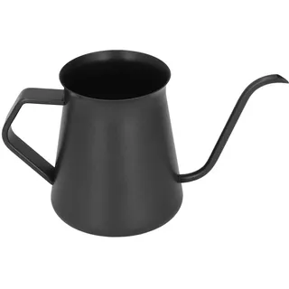 Pour over Kaffeekessel, ergonomischer Griff, Schwanenhals, langer, schmaler Tropfauslauf, Kaffee-Teekanne (13,5 oz) – Schwarz, 400 ml