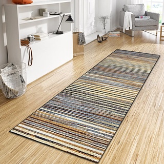WTHYGB Teppich Läufer Flur Küche 80x200 cm, rutschfest Waschbar Dauerhaft Küchenläufer Flurläufer, Lang Dauerhaft Polyester Beige Teppichläufer für Korridor, Schlafzimmer, Innen Wohnzimmer