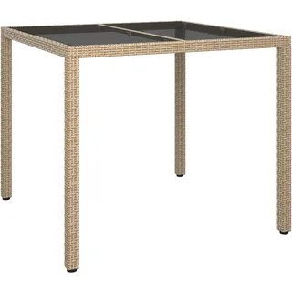vidaXL Gartentisch 90 x 90 x 75 cm Beige