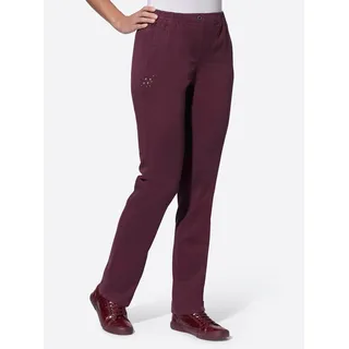 Schlupfjeans CASUAL LOOKS Gr. 46, Normalgrößen, rot (burgund) Damen Jeans