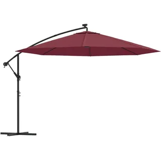 vidaXL Ampelschirm Ø 350 cm Bordeauxrot
