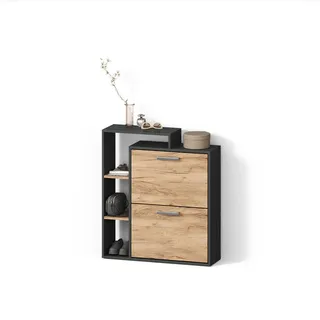 livinity® Ortello 24,5 x 90 x 80 cm 2 Schubladen goldfarben / goldfarben
