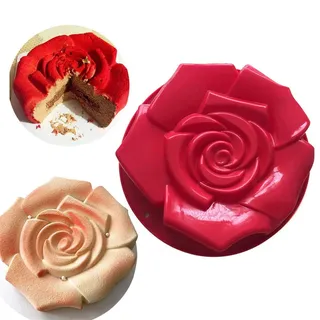 FantasyDay® Premium Silikon Backform/Muffinform für Muffins, Cupcakes, Kuchen, Pudding, Eiswürfel und Gelee - Rose Form Brotbackform für eindrucksvolle Kreationen, hochwertige Silikon-Kuchenform