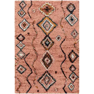 benuta Gobi Hochflorteppich 200 x 290 cm Rosa