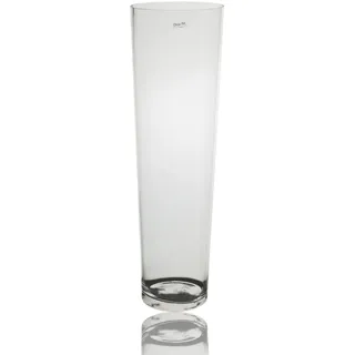 Konisch Boden-Vase Glas-Vase konische Blumen-Vase Deko-Vase aus Glas 40/60cm hoch Wohnzimmer (60x19cm)