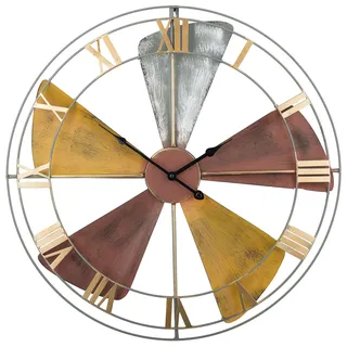 Beliani Wanduhr WIKON 60 cm 60 mehrfarbig