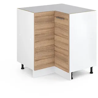 Vicco Eckunterschrank R-Line 75,6 x 46 x 81,6 cm Sonoma/Weiß