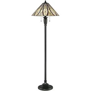Quoizel Victory 2-flg. 47 cm Tiffany/Glas/Metall