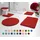 Badematte RELAX rot 30 x 30 cm