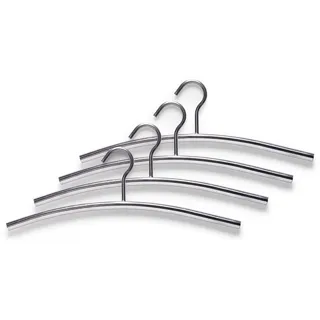 Zeller Kleiderbügel-Set Edelstahl Silber 4 St.