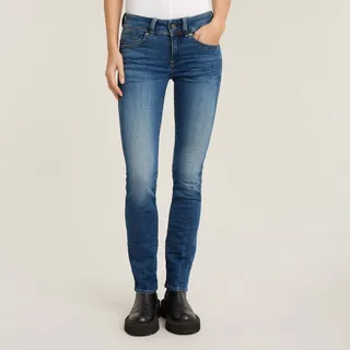 G-Star Midge Mid Straight Jeans Medium Indigo Aged 24 30