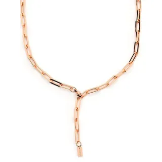 THIORA Y-Kette Island Links Y-Halskette Damen – Gliederkette Edelstahl 54 cm (Einzelartikel, Einzelschmuckstück – Halskette), Verstellbar, wasserfest, allergikerfreundlich, Statement-Design