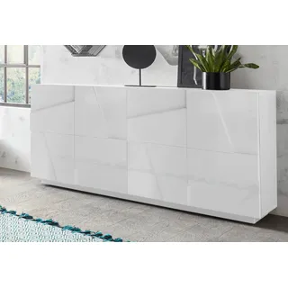 Home Affaire Sideboard PING 162,5 x 86 x 44 cm Weiß hochglanz