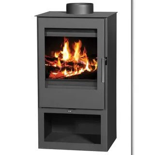 VICTORIA Parma mit Holzfach 5 kW Schwarz