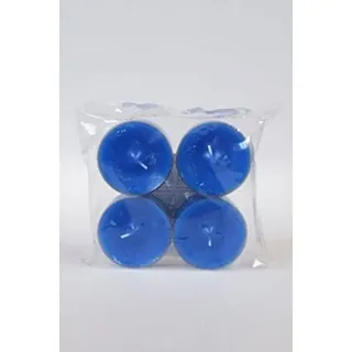 4 original Dänische Maxi Teelichter ohne Duft im Acryl-Cup farbig durchgefärbt marine blau marineblau