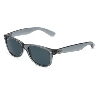 Ray-Ban New Wayfarer RB2132 64503R 55-18 polished transparent grey/blue