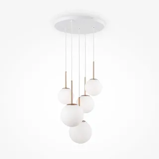 Maytoni Basic Form 5-flg. E14 30 cm rund goldfarben