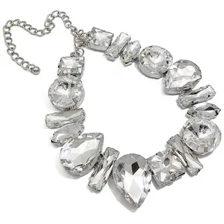 SueaLe Kristall-Strass-Statement-Halskette, Vintage-Kette, Choker-Halsband, Modeschmuck, Halsketten für Damen, Strass-Halskette für Frauen