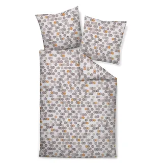 JANINE Palermo Mako-Satin Beige 155 x 220 cm + 80 x 80 cm
