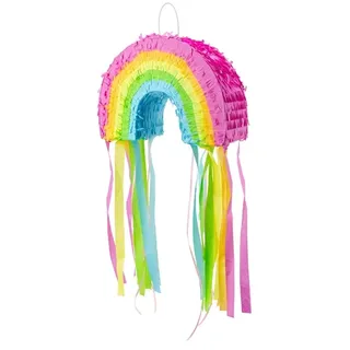 Partydeco Regenbogen-Pinata 20 cm x 30 cm x 10 cm Bunt