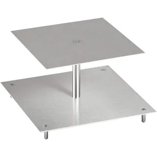 Manschin-Laserdesign Tortenständer Tortenständer Eckig Aluminium (2 Stöckig)