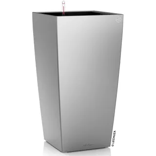 LECHUZA Cubico 30 29,5 x 29,5 x 56,5 cm Silber