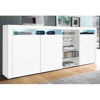 borchardt Möbel Highboard 200 x 89 x 35 cm Weiß