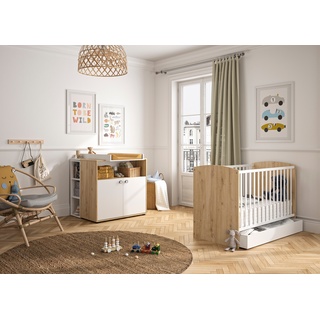 Babymöbel-Set GALIPETTE "Arthur" Schlafzimmermöbel-Sets braun (eiche artisan) Baby Baby-Bettsets