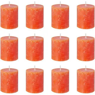 Butlers Stumpenkerze, Orange, Paraffin, 8 cm, Dekoration, Kerzen & Zubehör, Stumpenkerzen