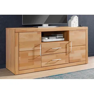 OTTO home Logo Lowboard 130 cm braun Holz massiv