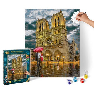Schipper 609130817 Malen nach Zahlen - Notre Dame - Bilder malen für Erwachsene, inklusive Pinsel und Acrylfarben, 40 x 50 cm