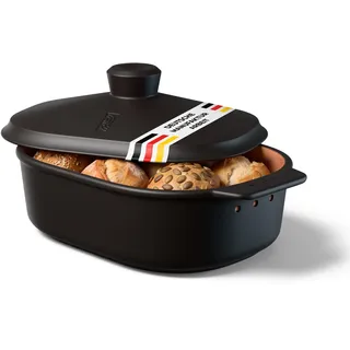 myromy® Brot-Frische-Topf 3,5 L – Brotkasten & Brottopf aus Keramik Ton | TONTOPF BROT – atmungsaktiv · Brotaufbewahrung · Tontopf · Brot frisch halten