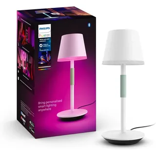 Philips Hue White & Color Ambiance Go dimmbare Tisch-Leuchte (530 lm) Lampe Büro
