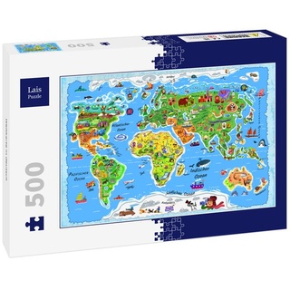 Lais Puzzle Weltkarte in deutsch 500 Teile
