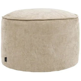 icon Pouf Sitzpouf XL aus Chenille „Milano“ beige