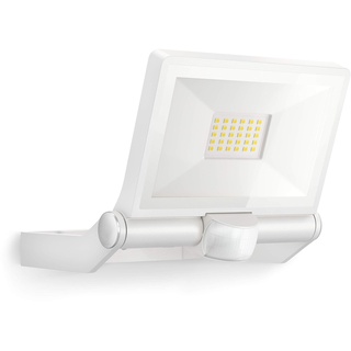 Steinel LED-Außenstrahler XLED ONE S weiß, 180°-Bewegungsmelder, 18,6 W, 2050 lm bei 3000K, Aluminium, für Zufahrt, Hof und Garten, 65256