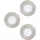 1 3er Set Einbaustrahler Ø 8,5 cm Metallguss Kunststoff
