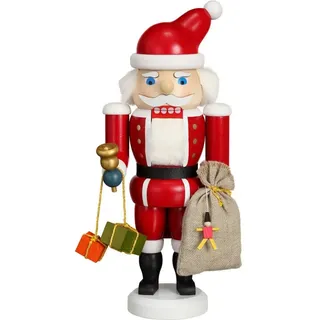 Seiffener Volkskunst Nussknacker Seiffener Volkskunst eG Nussknacker Weihnachtsmann, Handarbeit aus dem Erzgebirge rot