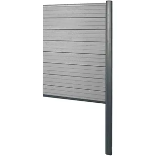 MCW Windschutz Savoie 95 x 180 cm Grau WPC