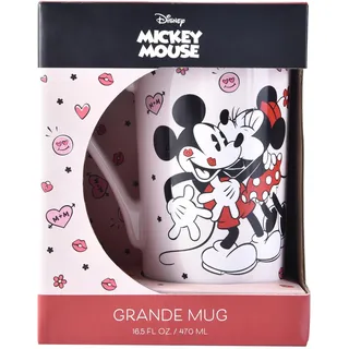 Pyramid International Disney, Mickey und Minnie Mouse, Vintage Romance, Keramik Grande Cappuccino Tasse, 570 ml, Einheitsgröße, Farbig