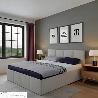Halmon Schlafkomfort Betten Dalas 200 x 200 cm H3 Grau