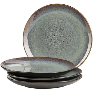 Mäser Dessertteller 20 cm blau/braun/grün/schwarz 4er Set