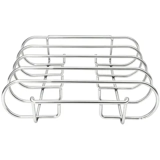 Rippchen Halter Grill - Sparerib Halter Grill | Rib Rack BBQ | Rippchengestell Grillzubehör - 4 Schlitze Antihaft Beschichtung, Edelstahl Grillständer Für Gasgrill, Holzkohlegrill Und Smoker, Spülmasc