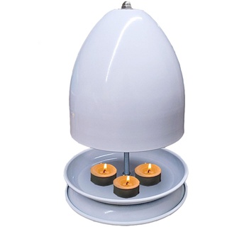 Metall Teelichtofen, Heizofen Handwärmer Kerzenhalter Für Bis Zu 4-8 Teelichter, Teelicht-Kerzen-Raumheizung Für Arbeitszimmer, Büro, Wohnzimmer (ohne Kerzen) (Weiß)