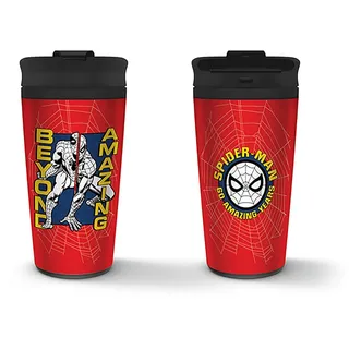 Pyramid International Marvel Spider-Man Thermobecher aus Metall (Beyond Amazing Design), 473 ml