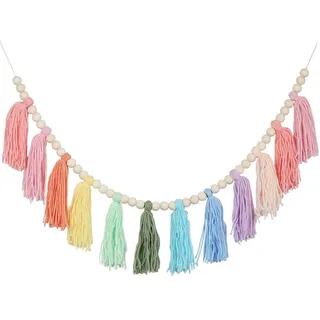 Quaste Garland 37 Zoll Regenbogen Quasten Girlande Dekorative Wandbehänge Dekor für Schlafzimmer Kinderzimmer Klassenzimmer Geburtstag Hochzeit Kulisse