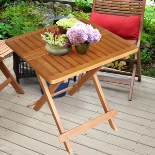 Balkontisch Gartentisch Holztisch klappbar Akazie geölt Gartenmöbel klein H 50cm